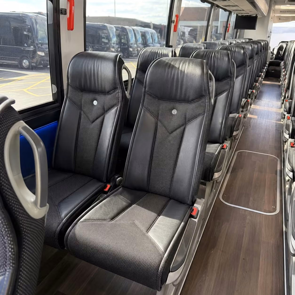 56 passenger charter bus inside